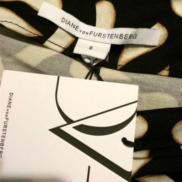 DVF Diane Von Furstenberg GLASMARY Silk Jersey Draped Dress Snake Flutter - Picture 11 of 14